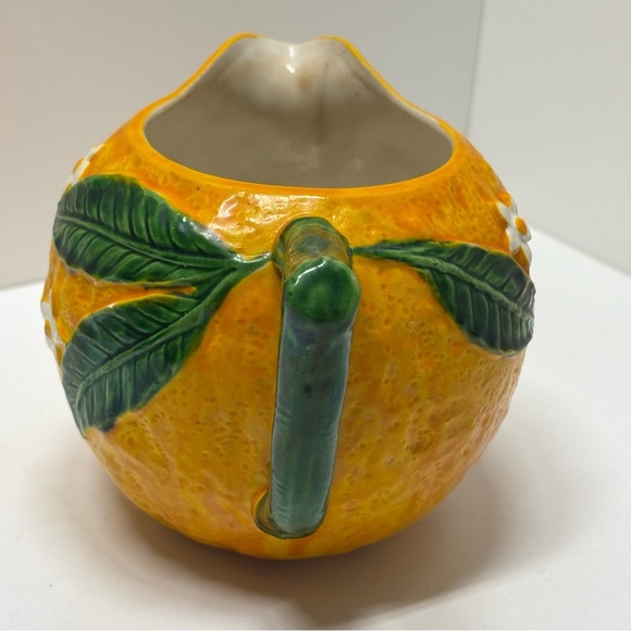 Maruhon Ware vintage ceramic orange shaped creamer or pitcher; made in Japan - Picture 5 of 9